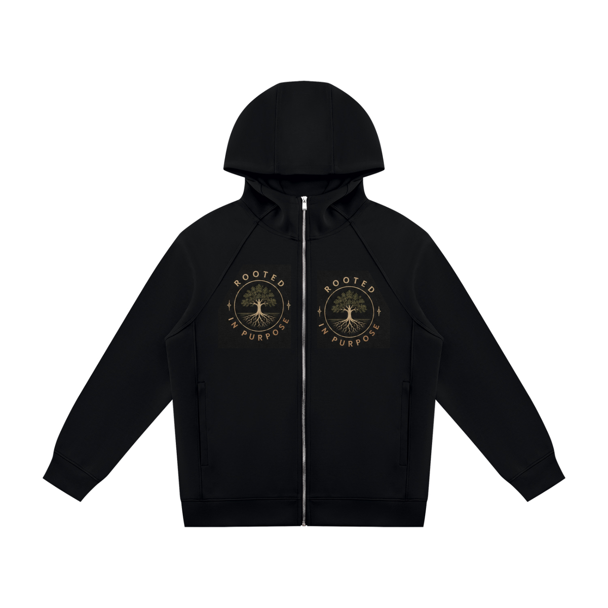 Unisex Raglan Full Zip Hoodie
